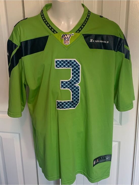 NFL Other - Nike Seattle Seahawks Men’s #3 Wilson Lime Green NFL Jersey